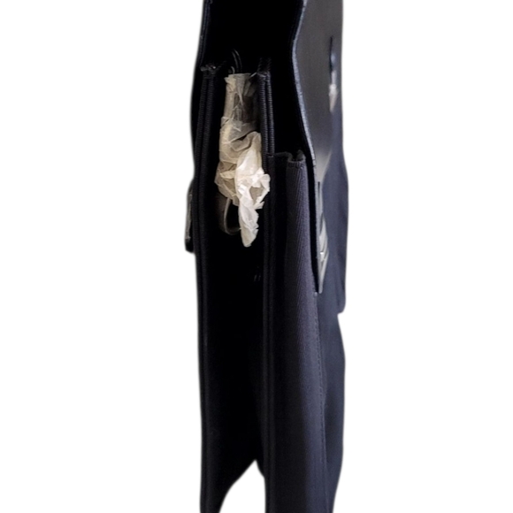 Classic Black Leather  And Material,  Work Tote Nwot - Picture 5 of 8